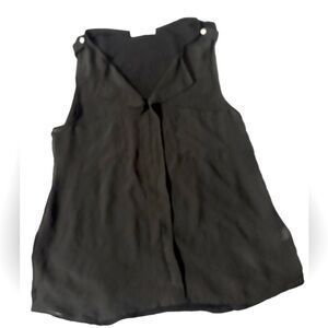 Chic Black Sleeveless Tank Top